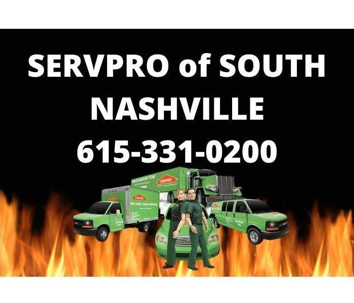 Servpro trucks, blaze-stormy fire